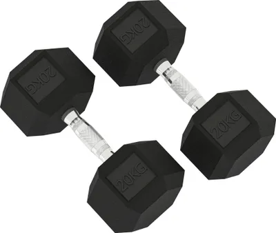 Produktbild von HOMCOM Hexagon Kurzhanteln Gusseisen Hanteln Griff gerändelt  2 x 20 KG