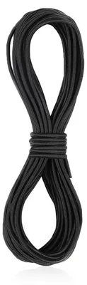 Gummiseil 4 mm x 20 m, schwarz, elastisch, für Camping & DIY