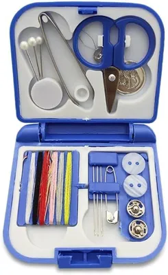 Produktbild von Reise-Nähset – Praktisches Set für schnelle Reparaturen, handlich und tragbar (Blau)