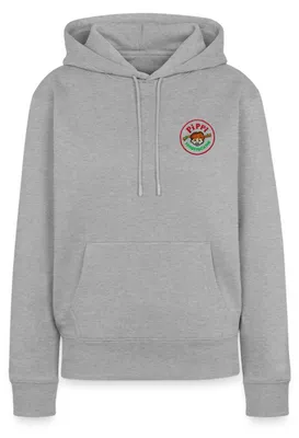 Produktbild von Spreadshirt Pippi Langstrumpf Portrait Rundes Logo Damen Premium Hoodie, M, Grau meliert