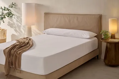 Produktbild von Matris Luxury Matris Matratzenschutz-Set mit Jersey-Matratzenschoner und Kissenschutz | 150 × 190 cm | Weiß