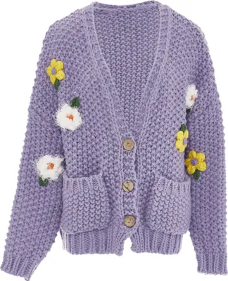 Produktbild von ebeeza damen strickjacke - lavendel, M