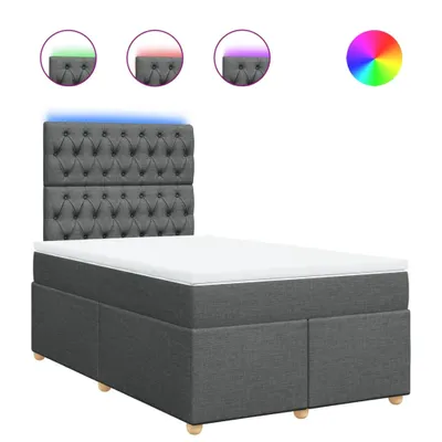 Produktbild von Boxspringbett mit Matratze Dunkelgrau 120x200 cm Stoff