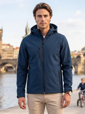 Image de Veste softshell pour hommes ALTISPORT NP/ALM225, couleur bleu marine, taille M