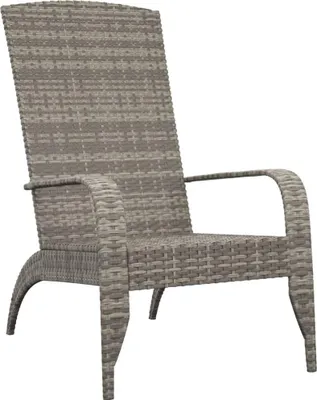 Produktbild von vidaXL Adirondack-Gartenstuhl Grau Poly Rattan