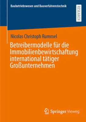 Produktbild von Betreibermodelle für die Immobilienbewirtschaftung international tätiger Großunternehmen
