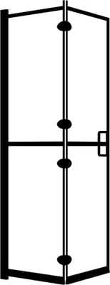 Obrázek produktu pro Skládací sprchový kout ESG 80 x 140 cm černý