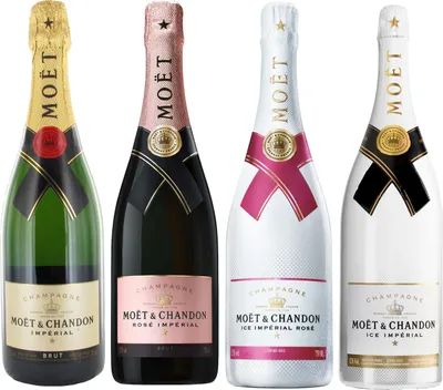 Produktbild von LOT CHAMPAGNE MOËT & CHANDON 4x75cL : Moët Imperial + Moët Rosé + Moët Ice Rosé + Moët Ice Blanc