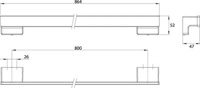 Immagine prodotto di emco cue porte-serviettes de bain chromé, 800 mm, 326000180, 326000180