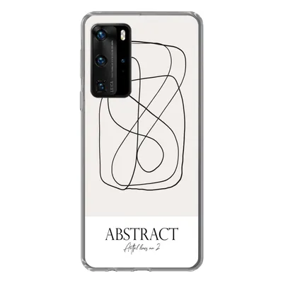 Produktbild von MuchoWow® Handyhülle Schutzhülle Hülle für Huawei P40 Pro Kunst - Linienkunst - Abstrakt Silikon Softcase Handy Hülle - Schutz