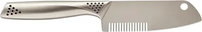 Image de Coupe-légumes multifonction - Mandoline de cuisine - Hachoir - Préparation de repas - Acier inoxydable - 24 x 4,5 cm - Argenté