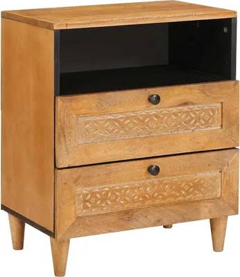 Image de Table de chevet Marron Clair 50 x 33 x 62 cm Bois d'ingénierie