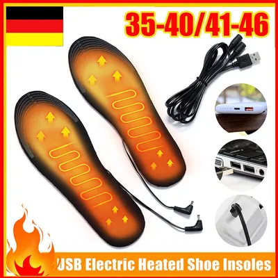 Produktbild von USB Beheizbare Einlegesohlen Sohlenwärmer Heated Insoles Beheizte Innensohle Schuhgröße35-40