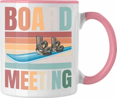 Produktbild von Trendation - Snowboard Tasse Geschenkidee für Snowboard-Fahrer zum Geburtstag Weihnachten (Rosa)