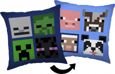 Zdjęcie produktu dla Poduszka Minecraft 40×40 cm Bad Mobs Poduszka dekoracyjna Creeper