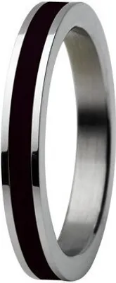 Zdjęcie produktu dla Skagen pierścionek damski srebrny/czarny JRSB036, rozmiar pierścionka:49 (15.7) SS5 M3
