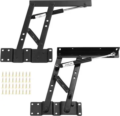 Produktbild von 2er Salontisch Klappmechanismus - schwarz Stil 2 - für Dekorationsartikel - klappbar - verstellbar
