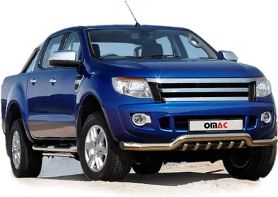 Zdjęcie produktu dla Listwa ochronna przedniego zderzaka do Ford Ranger 2011-2016 z ABE w kolorze stalowym srebrnym