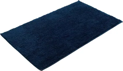 Produktbild von Badteppich Badmatte Badvorleger Hochfloorteppich Microfaser rutschfest  50 x 70 cm - dunkelblau (51)