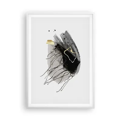 Produktbild von Gerahmtes Poster - Weißer Rahmen - Abstraktion dunkel Farben - 70x100 cm - Wand Bild - Wanddeko - Wandbilder - Wandposter - Bilderrahmen - Bilder - Kunstdruck - Wandbild - P2WPA70x100-4337