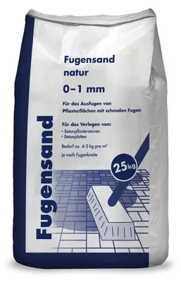Produktbild von Fugensand 0-1 mm 25 kg Quarzsand unkrauthemmend wasserdurchlässig für schmale Fugen