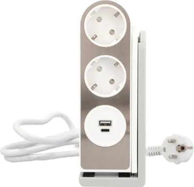 Produktbild von Unitec Tischsteckdose 2-fach inkl. 2x USB A/C 1,4 m