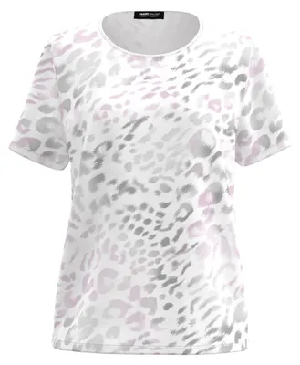 Produktbild von Frank Walder Damen T-Shirt Animal Print pink lavender ecru