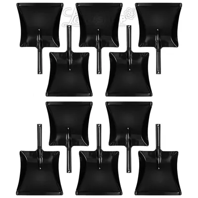 Produktbild von 10 x Kehrschaufel *schwarz Pulverlakiert* Kehrblech Metall Schmutzblech Aktion
