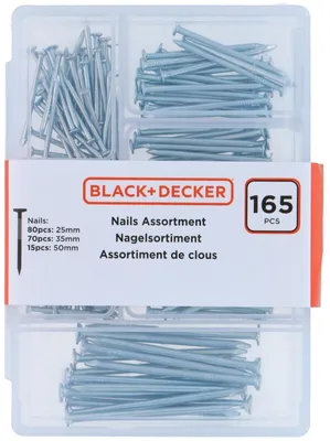 Image de Assortiment Ongles B+d 165p Variété D'ongles Pour Projets Divers - Black+decker