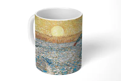 Obrázek produktu pro KitchenYeah® Hrnek na kávu Hrnek na kávu 350 ml The Sower - Vincent van Gogh Teacup - Foto hrnek - Hrnek - Keramický hrnek - Hrnek na čaj - Hrnek na kávu - Kancelářský hrnek