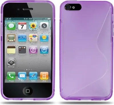 Produktbild von TPU Backcover S-Line Hülle für Case Handy Apple iPhone SE Violett