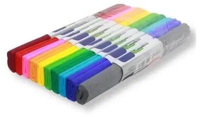 Produktbild von Gekräuseltes Seidenpapier, verschiedene Farben, 25 x 200 cm (10 Stück) – Penword