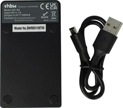 Produktbild von vhbw USB Ladegerät kompatibel mit Canon Ixy Digital 30, L Kamera Camcorder/Akku - Ladeschale, Ladeanzeige, 4,2 V