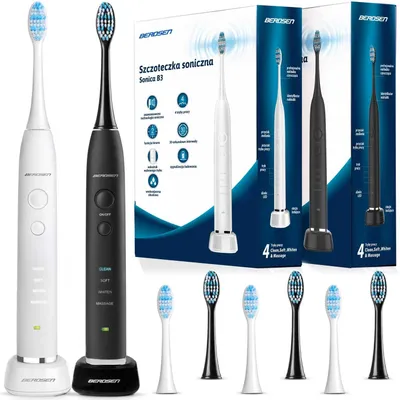 Produktbild von Sonica B3 weißes und schwarzes Schallzahnbürsten-Set