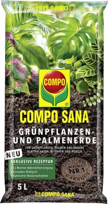 Produktbild von COMPO SANA® Grünpflanzen- und Palmenerde - 5 Liter