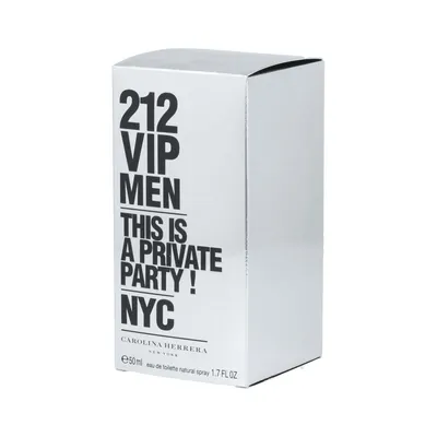 Obrázok produktu pre Carolina Herrera 212 VIP Men, Muži, 50 ml, Limetka, Mäta, Caviar Lime & Frozen Mint, Zázvor, Ginger & Chilled Vodka