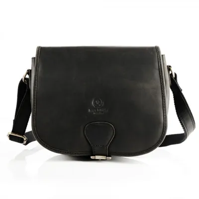 Produktbild von Damenposttasche aus schwarzem Vintage-Leder Paolo Peruzzi T-39-BL