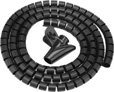 Immagine prodotto di Organizer per cavi con avvolgimento a spirale - Protezione e organizzazione dei cavi - Nero - 3,0 m * 16 mm.
