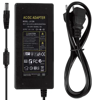 Produktbild von uniwersalny zasilacz wtyczkowy LED AC/DC 12V6A 72W EU