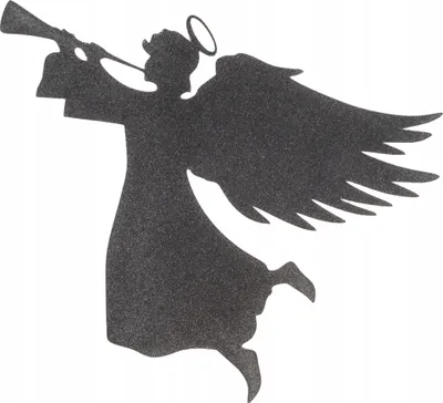 Image de Ange de Noël Pendentif avec trompette Acier Argent Décoration de Noël