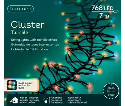 Productafbeelding van Clusterverlichting LED fonkel buiten 6 meter Lumineo