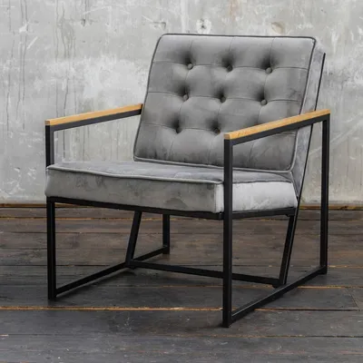 Produktbild von KAWOLA Sessel ARLY Polstersessel Bezug Velvet grau