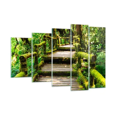 Produktbild von Bilder auf glas - Asien natur park brücke - 150x100cm - Glasbilder - Wandbilder - Kunstdruck - zum Aufhängen bereit - Wanddekoration aus Glas - Glas Bilder - Wandbild auf Glas - GEG150x100-2417