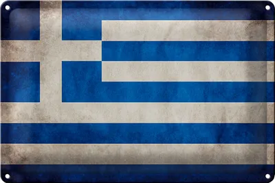 Produktbild von Blechschild Flagge 40x30cm Griechenland Fahne