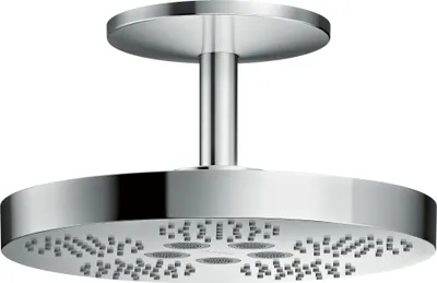 Image de Douche de plafond AXOR One, modèle 280, 2 jets, avec raccordement au plafond, finition chrome