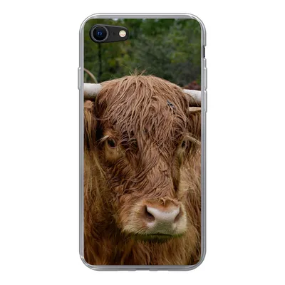 Produktbild von MuchoWow® Handyhülle Schutzhülle Hülle für iPhone 7 Schottische Highlander - Tiere - Gras Silikon Softcase Handy Hülle - Kartenhalter