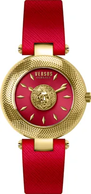 Produktbild von Versus by Versace VSP644020 Bricklane gold rot Leder Damen Uhr NEU