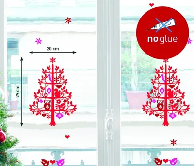 Produktbild von XMAS Fenster Sticker Weihnachten - Waldtiere - statisch haftend Fensterbild