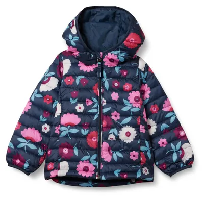 Productafbeelding van A. Essentials: Lichtgewicht, waterafstotende winterjas met capuchon, opvouwbaar voor meisjes