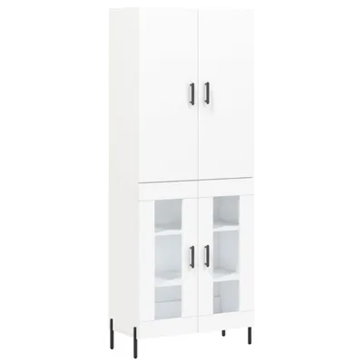 Image de Buffet haut Blanc 69,5x34x180 cm Bois d'ingénierie